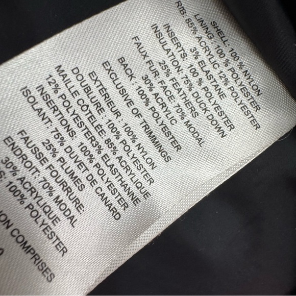 LOLE coat jacket parka feather duck down puffer long style past bum fur hood - Picture 8 of 15